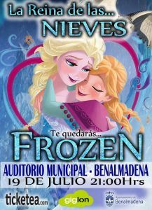 Cartel del musical de Frozen en Benalmádena