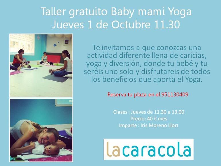 Taller gratis de yoga para madres y bebés mañana jueves en Málaga