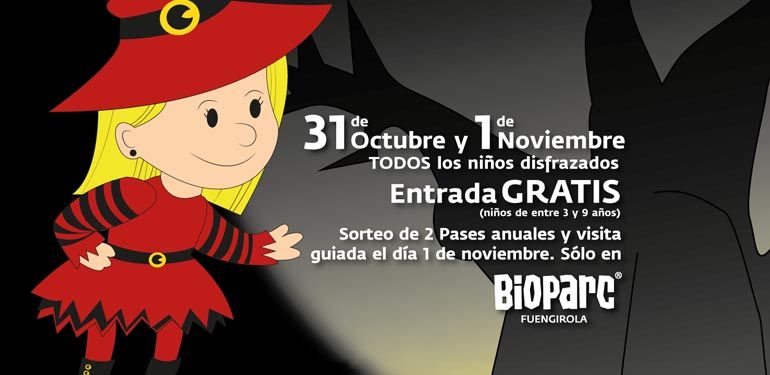 Bioparc de Fuengirola celebra Halloween: niños disfrazados gratis, sorteo de dos pases anuales y más ofertas especiales