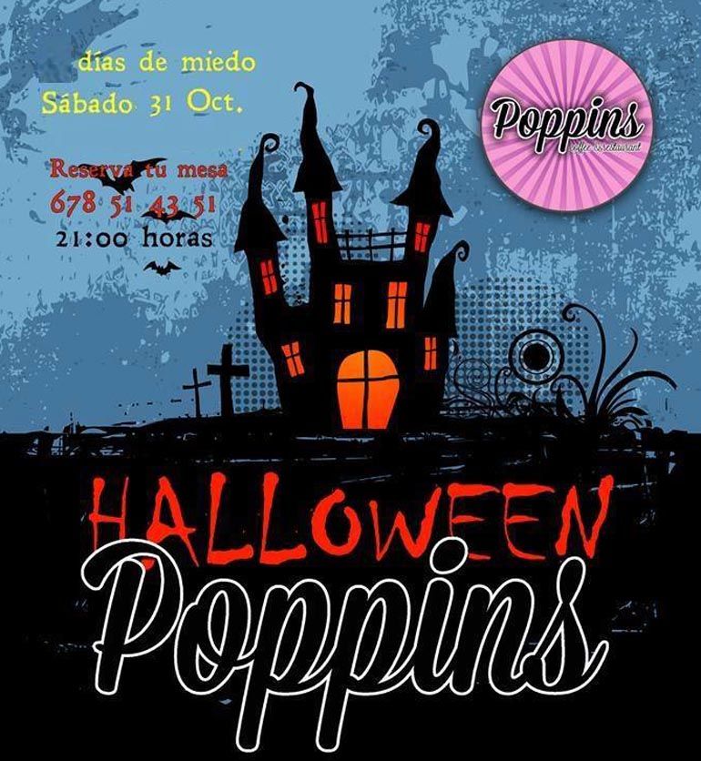 Niños y adultos en Poppins para celebrar la noche de Halloween