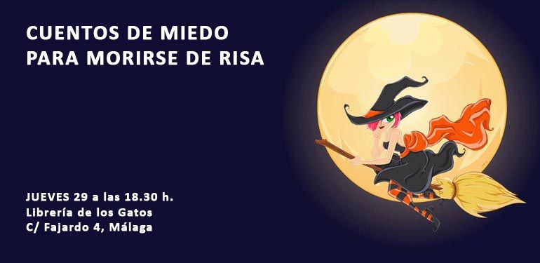La Bruja Conchita presenta en Librería de los Gatos el cuentacuento "Cuentos de miedo para morirse de risa", jueves 29 de octubre a las 18.30 h.