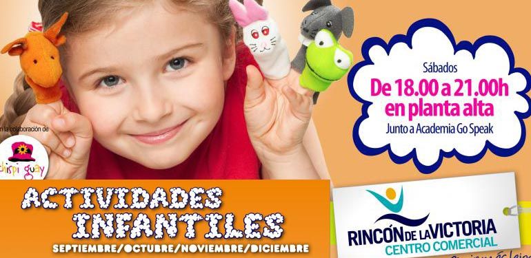 El Centro Comercial Rincón de la Victoria celebra el sábado 21 el día del niño con actividades infantiles gratis