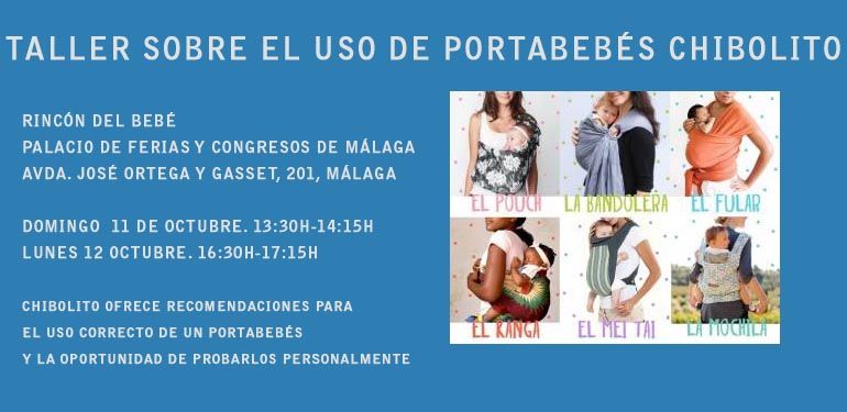 Taller sobre el uso de portabebés en Rincón del Bebé el 11 y el 12 de octubre