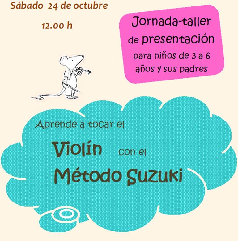 Aprende a tocar el violín con el método Suzuki este sábado para niños de 3 a 6 años