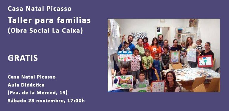 Acaba el plazo de inscripción al taller gratuito para familias afectadas por el desempleo en la Casa Natal Picasso el día 28