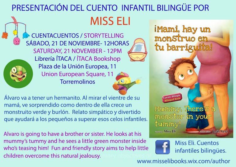 Nuevo cuentacuentos infantil bilingüe este sábado 21 en Torremolinos
