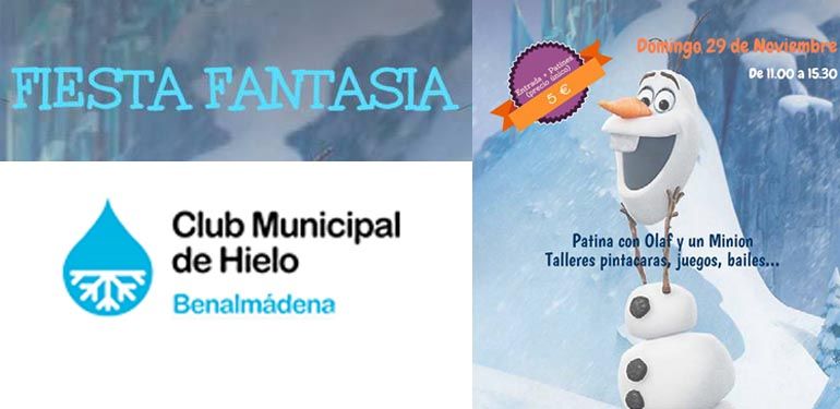 Fiesta Fantasía en el Club de Hielo de Benalmádena el domingo 29