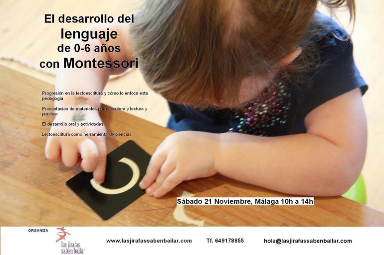 El desarrollo del lenguaje de 0 a 6 años con Montessori el sábado 21 de noviembre