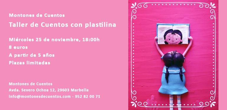 Taller de cuentos con plastilina para niños en Marbella el miércoles 25
