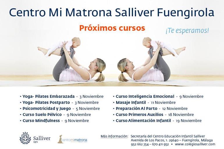 Nuevos cursos para embarazadas y madres con bebés en el Centro Mi Matrona Salliver de Fuengirola