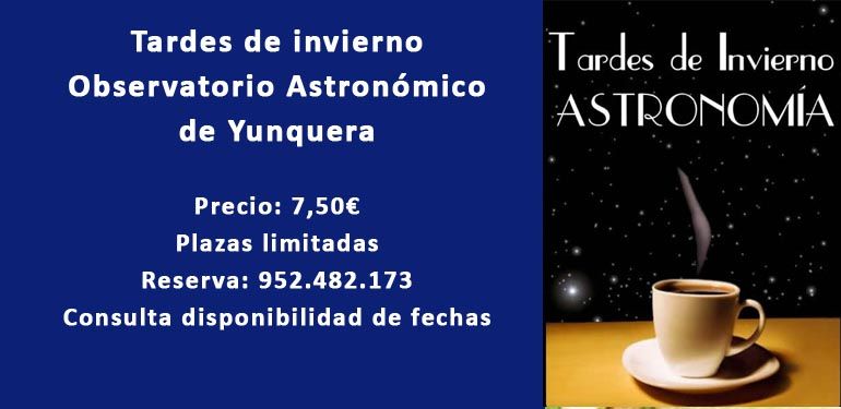 Comienza el ciclo Tardes de invierno en el Observatorio Astronómico de Yunquera el sábado 21