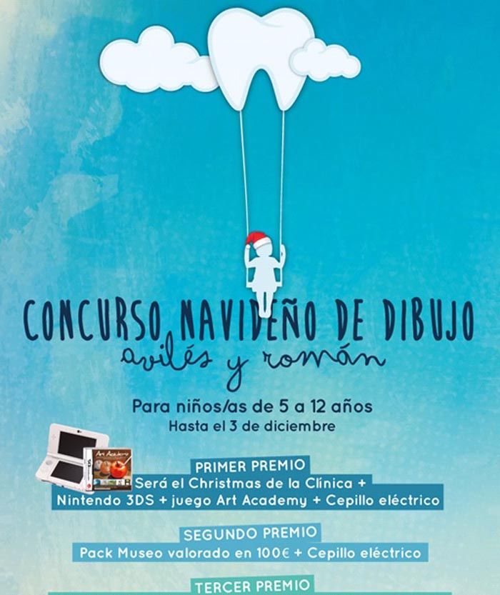 Concurso navideño de dibujo infantil en la clínica Avilés y Román