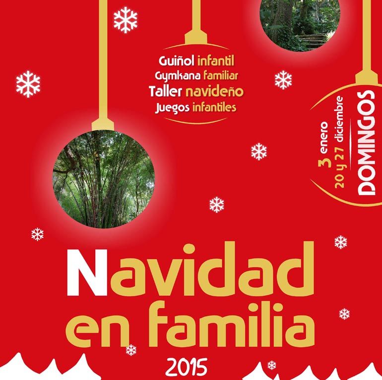 Navidad en familia en el jardín botánico La Concepción de Málaga