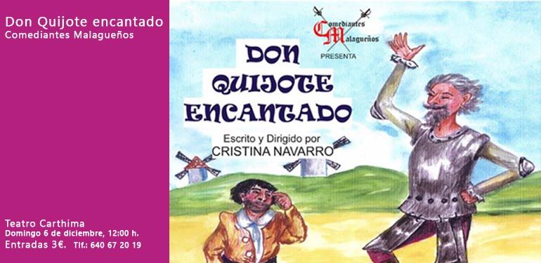 Don Quijote cabalga por Cártama en un espectáculo para niños el domingo 6 de diciembre