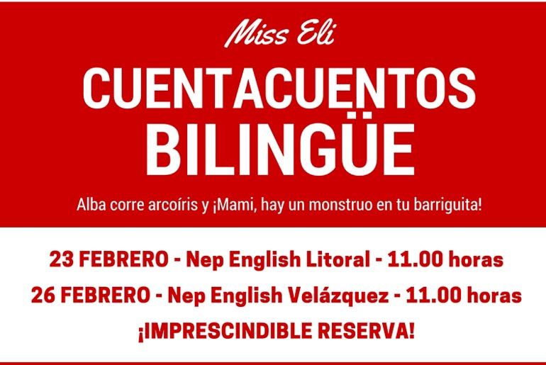 Cuentacuentos bilingüe en Semana Blanca en Málaga