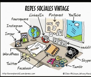 Redes sociales vintage