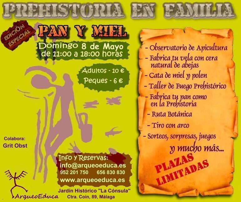 Prehistoria en Familia con ArqueoEduca en Málaga el 8 de mayo