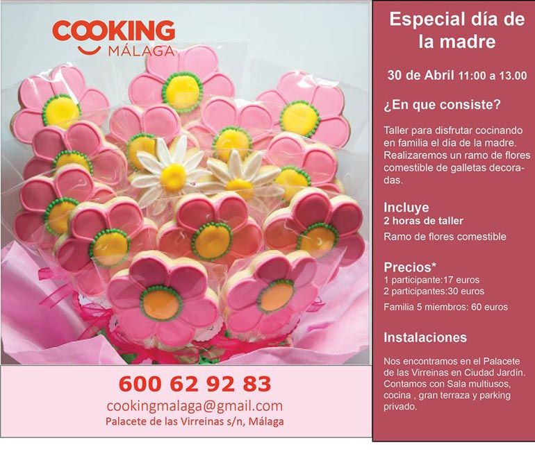 Celebra el Día de la Madre en el taller de cocina para niños y adultos en Cooking Málaga