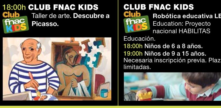 Actividades para niños en Fnac Málaga en abril