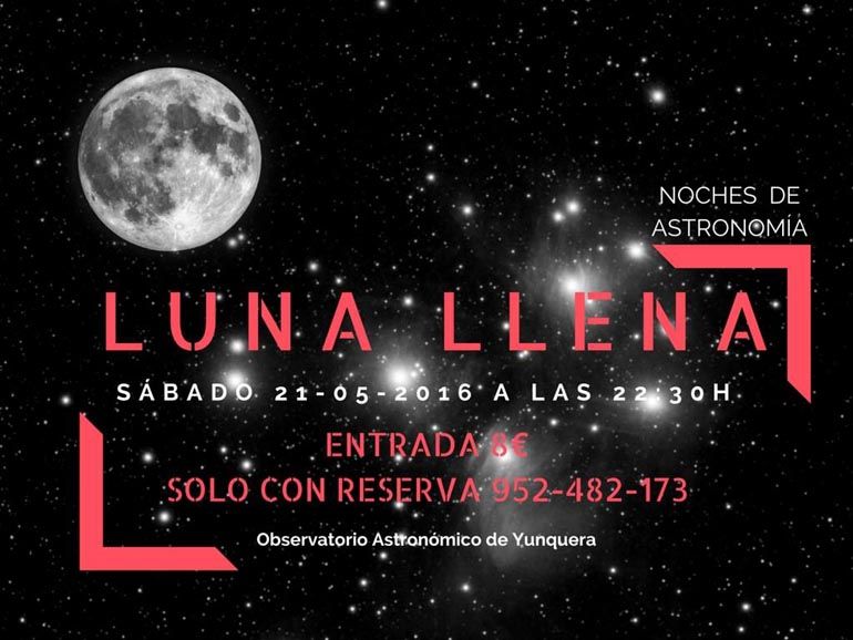Luna llena en el Observatorio Astronómico de Yunquera