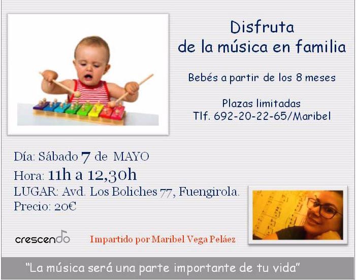 Taller de musicoterapia para bebés en Fuengirola