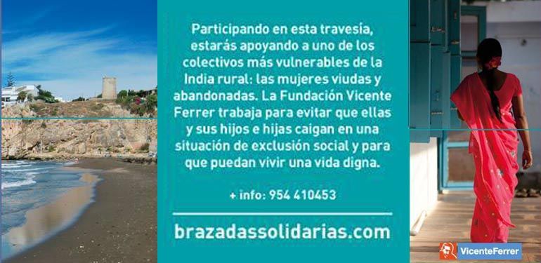 Travesía a nado en favor de Fundación Vicente Ferrer en Rincón de la Victoria