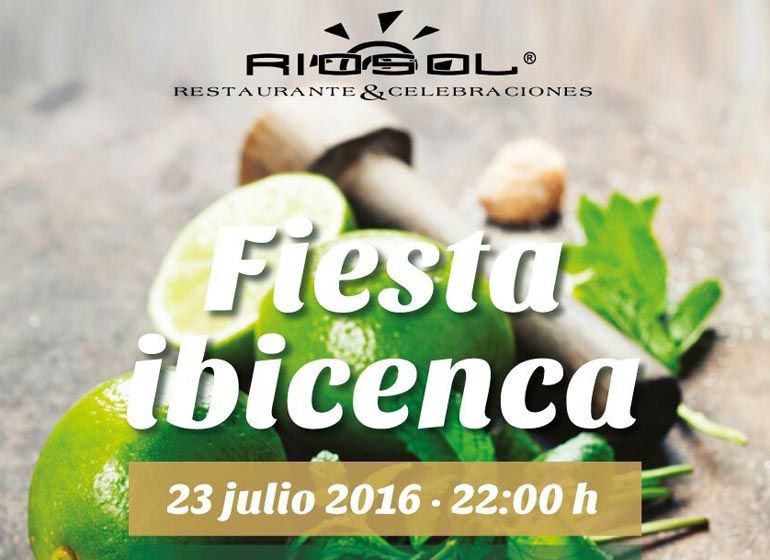 Fiesta ibicenca y cena el sábado en el restaurante Riosol con animación infantil para los niños