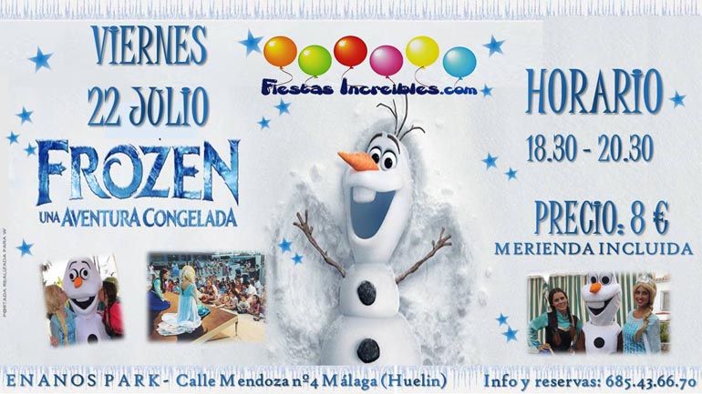 Show musical de Frozen el viernes en Huelin, Málaga