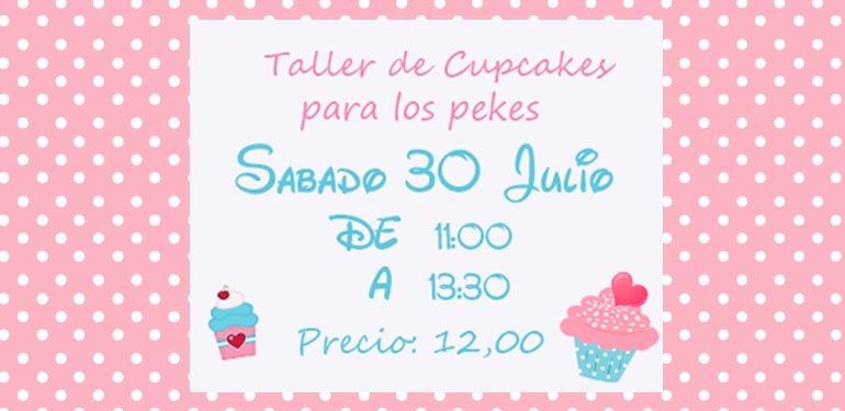 Taller de cupcakes para niños en La Escuela con Encanto de Málaga