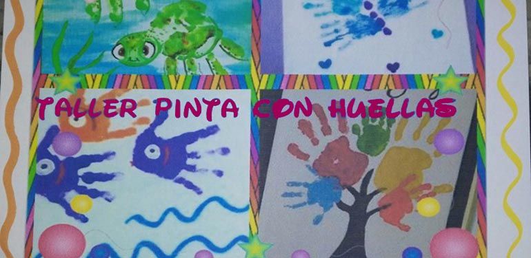 Taller de pintura con huellas para niños en Málaga