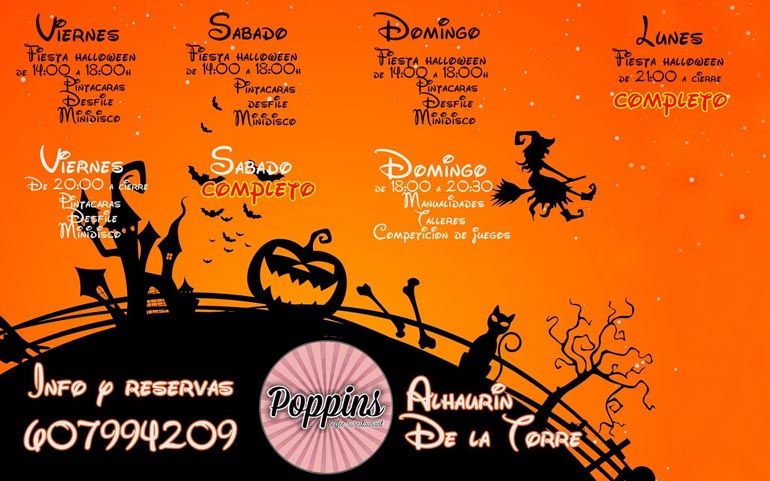 Halloween familiar y para niños en Poppins de Alhaurín de la Torre
