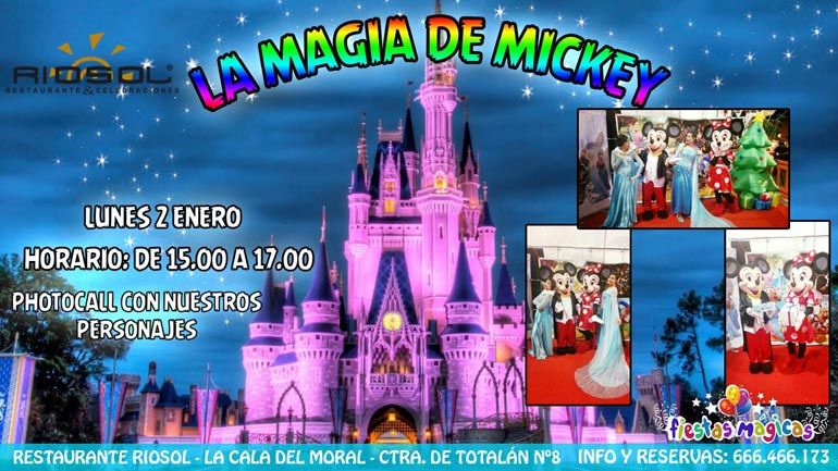 La magia de Mickey en la fiesta infantil de Riosol el lunes 2 de enero