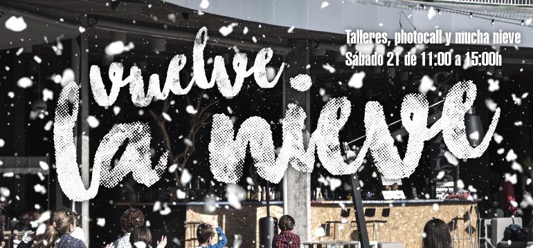 Taller de copos de nieve en Muelle Uno de Málaga