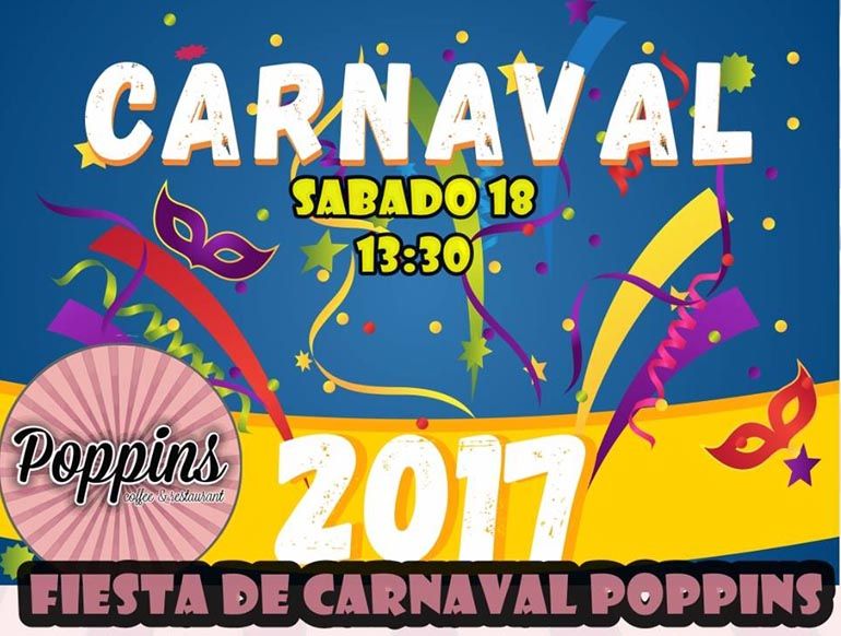 Fiesta de Carnaval para niños y mayores en Poppins