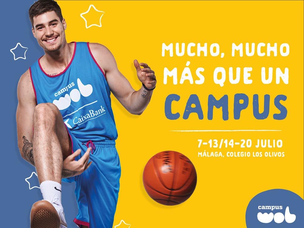 Campus WOB CaixaBank 2019: verano para niños y jóvenes con baloncesto, inglés y mucho más en Málaga