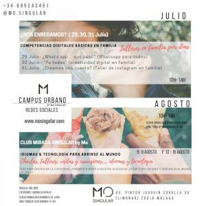 Talleres de verano sobre Internet y redes sociales para adolescentes en Málaga