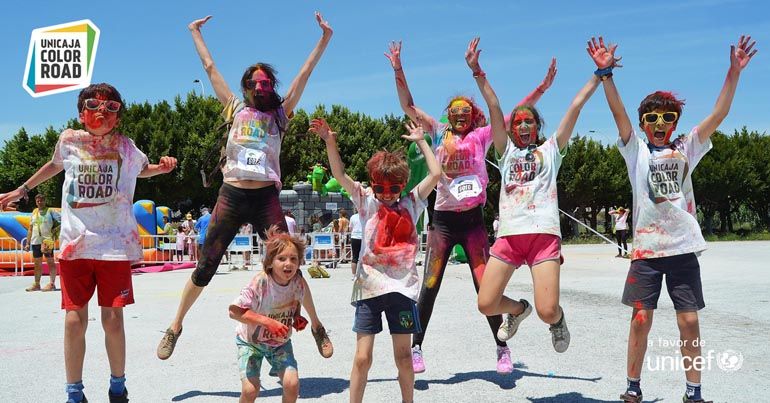 Vuelve a Málaga la Unicaja Color Road, la carrera más divertida para toda la familia