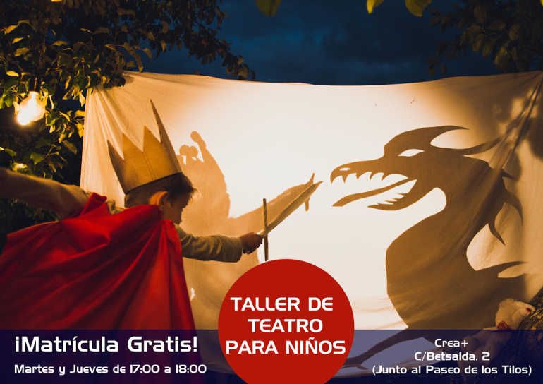 Talleres de teatro infantil para julio por Creamás en Málaga