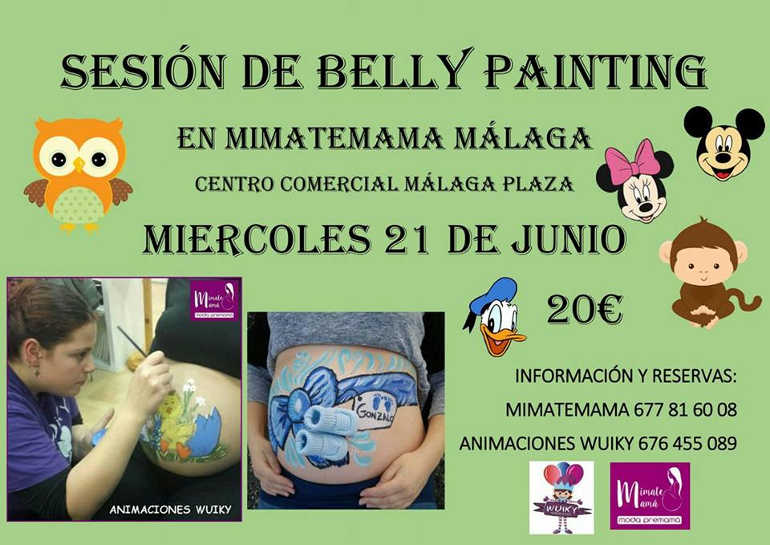 Sesión de Belly Painting para embarazadas en Málaga