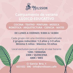 Campamento de verano para niños en pleno centro de Málaga con Sr. Nilsson