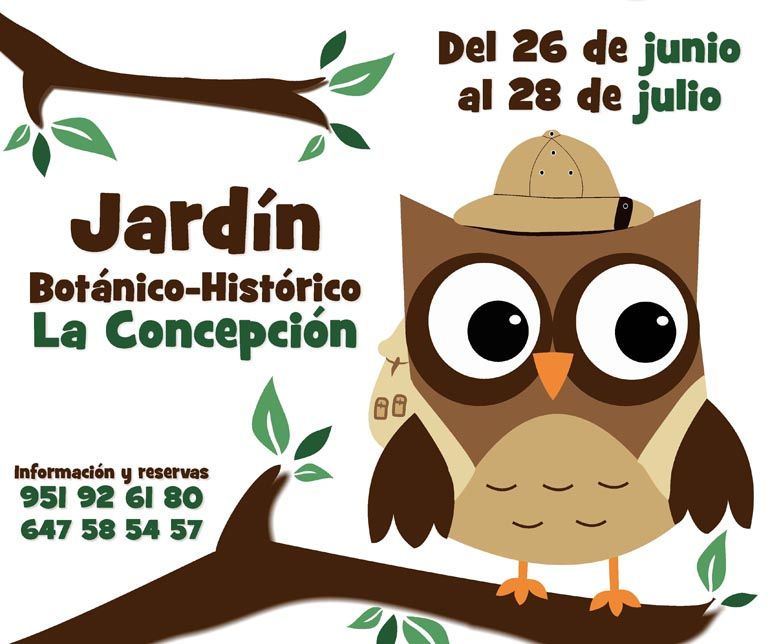 Campamento de verano para niños en el Jardín Botánico La Concepción de Málaga