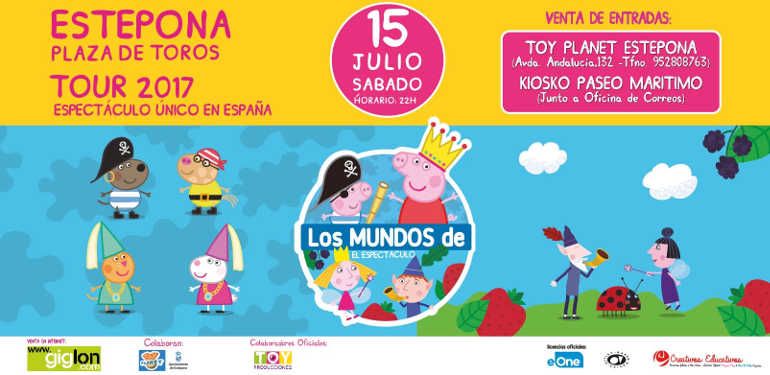 Peppa Pig y Ben&Holly llegan a Estepona este sábado 15 de julio