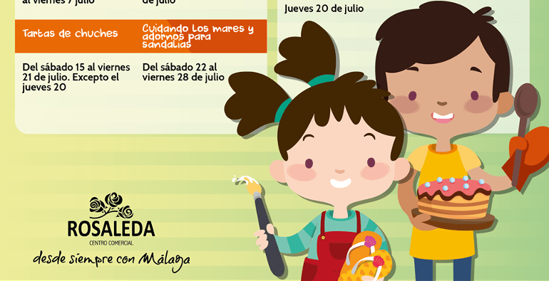 Talleres y títeres gratis para niños en el Centro Comercial Rosaleda de Málaga
