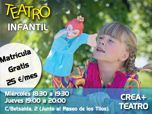 Extraescolares de teatro para niños por Creamás en Málaga