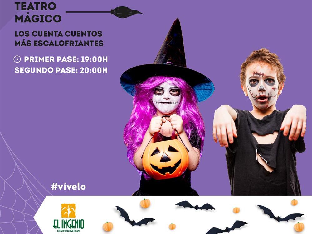 Teatro y pintacaras de Halloween para niños en El Ingenio de Vélez-Málaga
