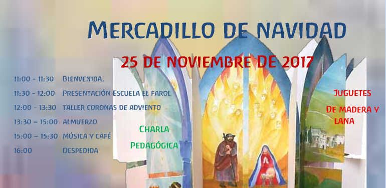 Mercadillo de Navidad en la escuela waldorf El Farol de Málaga el sábado 25 de noviembre