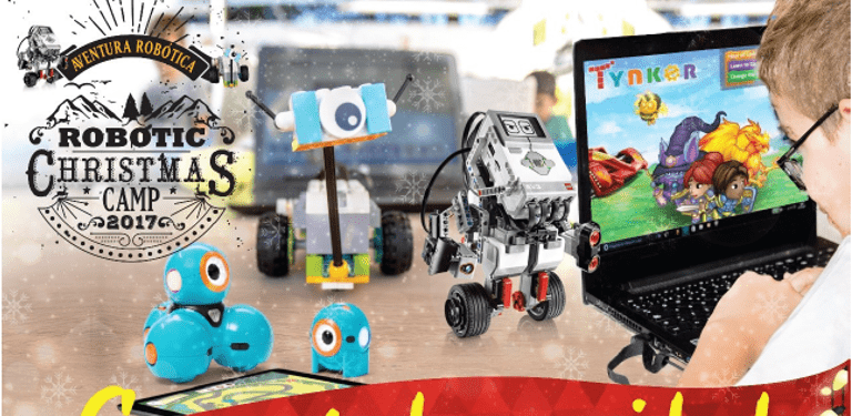Campamento de Navidad sobre robótica educativa en inglés para niños
