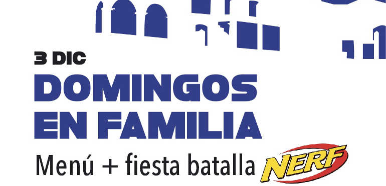 Batalla Nerf para niños y almuerzo en familia en el Hotel La Viñuela
