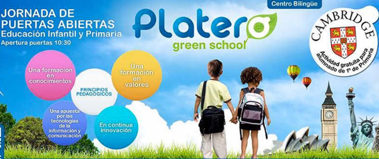 Jornada de puertas abiertas en Platero Green School en Málaga el sábado 10 de febrero
