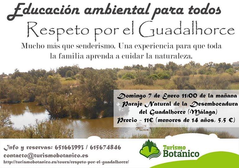 Turismo botánico para toda la familia en el río Guadalhorce de Málaga